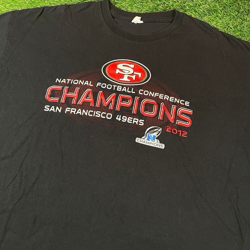 NFL San Francisco 49ers 2012 NFC Champions black Delta Pro Weight t-shirt XL